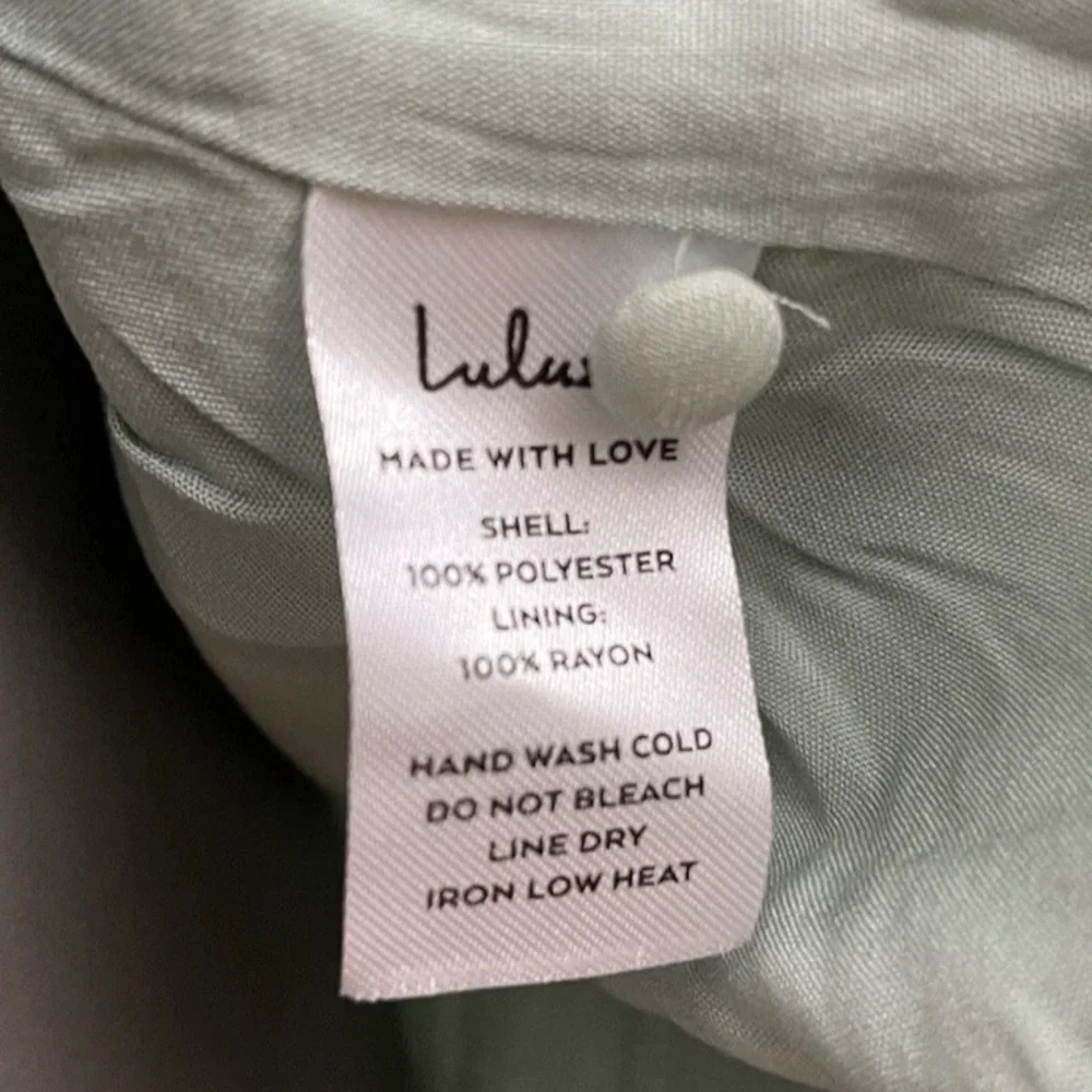 Lulu's Green Plunge Neck Bishop Sleeve Sundress - Picture 9 of 11